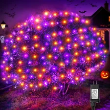 BlcTec luces Halloween 9x6ft 360 LED naranja púrpura 8 modos temporizador imp...