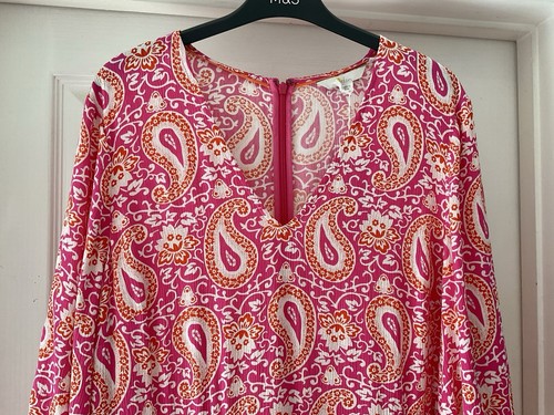Boden Blouson Sleeve Maxi Dress - W0792 - Pop Pansy, Enchanting Paisley - 18R - Picture 3 of 4