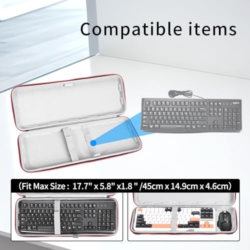 Hard Case for Logitech Signature Slim K950/G413 SE/K845 & for Redragon - 第 5/7 張圖片
