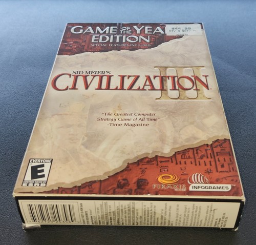 PC Game Civilization III 3 Game of the year Edition Complete BIG BOX