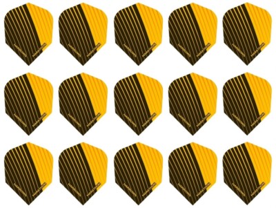 5 Sets Harrows Marathon Standard Dart Flights - Ships Tracking - Black & Orange