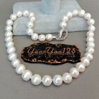 17" 10-11mm White Black Gray Multi Color Round Pearl Necklace free shipping