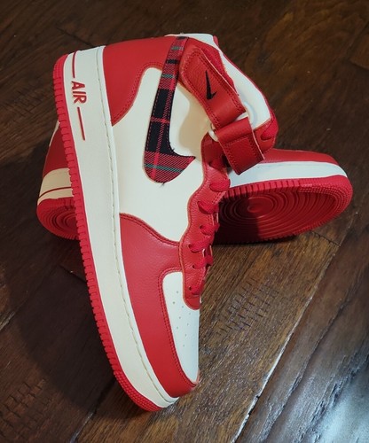 NIKE AIR FORCE 1 MID '07 LX "PLAID" Mens Size 13 DV0792 101 Red NO LID - Picture 7 of 9