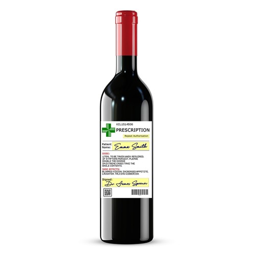 Personalised Wine Bottle Label Gift Sticker Funny Stickers Christmas Gifts - Picture 3 of 8