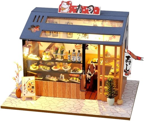 Miniature Dollhouse Handmade Kit Set Total 7 Types LED Light moin moin JAPAN NEW - Picture 7 of 75