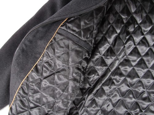 St Johns Bay Coat Mens Large Wool Gray Jacket Overcoat Quilted Lined Insulated - Picture 15 of 24
