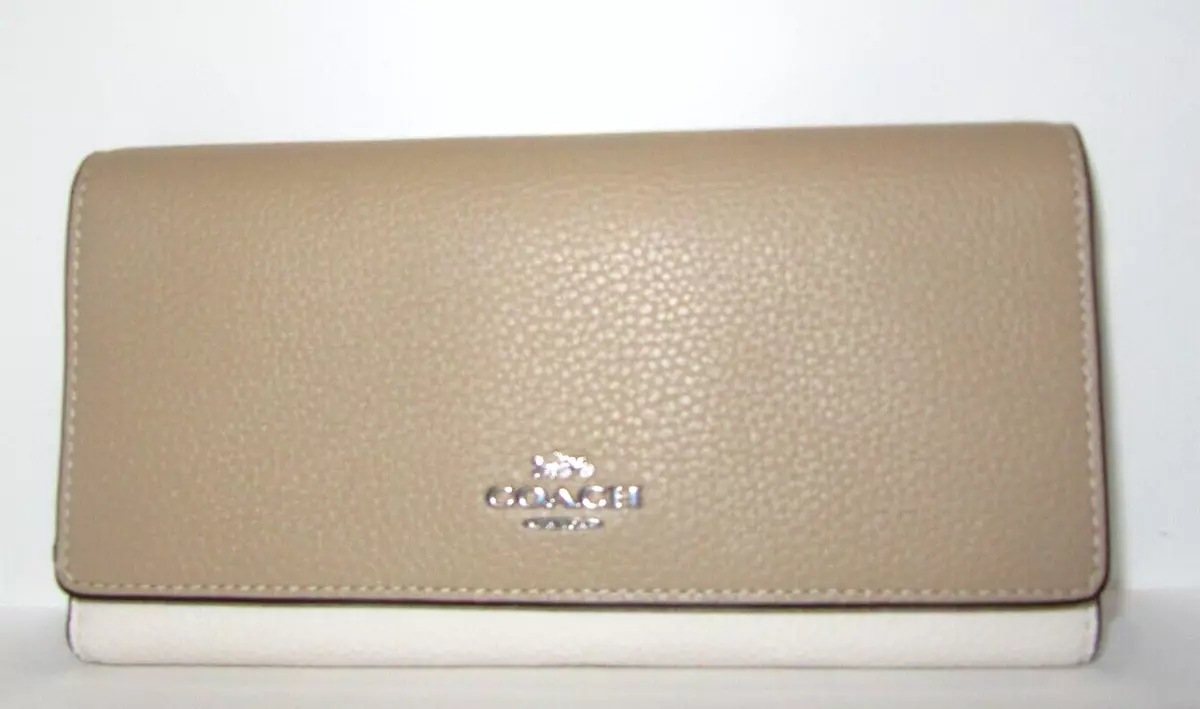 Coach wallet beige sale