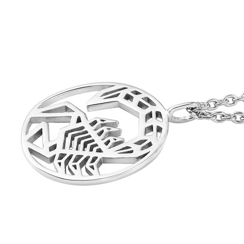 Scorpio Zodiac Star Sign Pendant Necklace in 925 Solid Sterling Silver 7.5 Grams - Picture 4 of 20