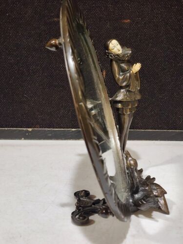 Art Deco 10" J.B. Hirsch Collection Francaise Bronze Dresser Mirror - Picture 10 of 11