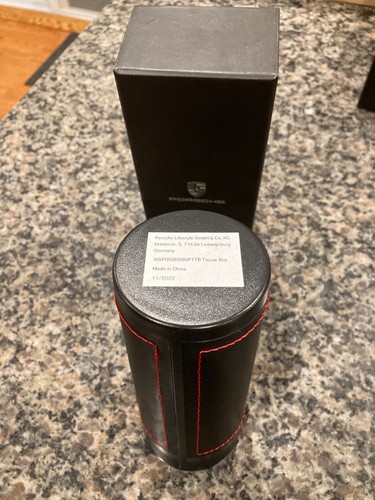 PORSCHE DESIGN FACTORY (OEM) ORIGINAL LEATHER TISSUE DISPENSER FOR CUP HOLDERS!! - Picture 8 of 24