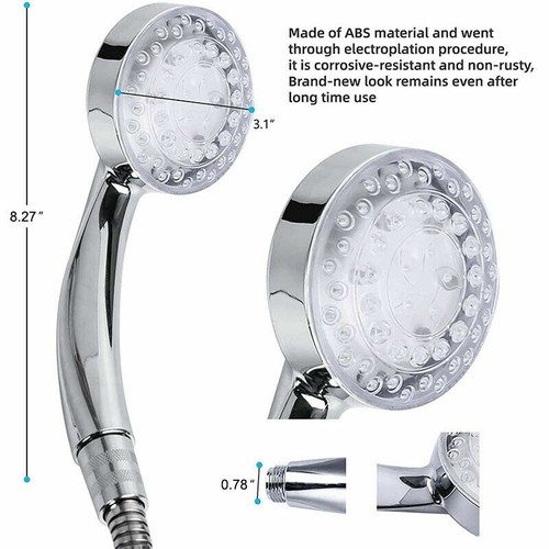 Bathroom 7 Color LED Shower Head Automatic Waterfall Shower Bathroom Shower Head - Picture 5 of 10