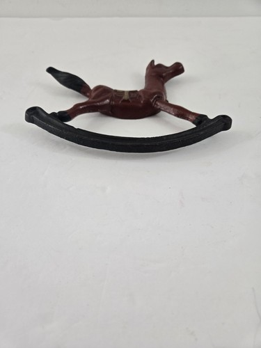 Vintage Cast Iron Rocking Horse Rustic 7x6" Metal - Picture 2 of 4