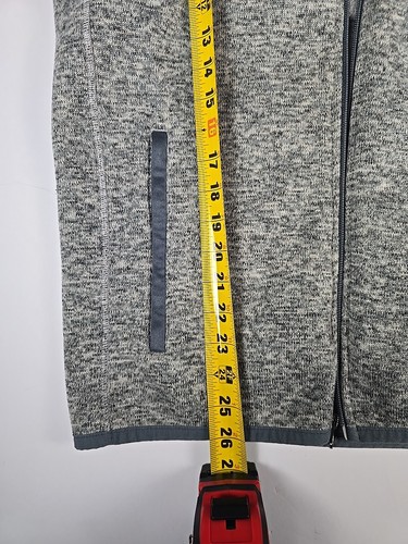 Beverly Hills Polo Club Mens Size Large Heather Gray Fleece Full Zipper Vest - Picture 3 of 5