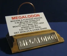 MEGALODON SHARK TOOTH 4" FOSSIL DISPLAY STAND ENGRAVED PLAQUE Tooth Not Included
