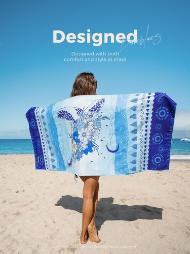 Microfiber Beach Towel 2Packs 71x32" Sand Free Travel Quick Dry Super Absorbent - Picture 2 of 7