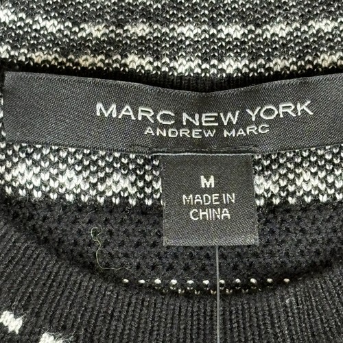 Suéter sin mangas Marc New York para mujer M negro blanco a rayas punteadas nuevo $59 - Imagen 8 de 13