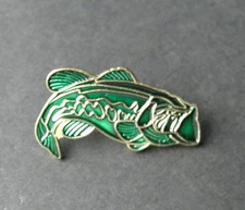 BASS FISH FRESH WATER FISHING GAME LAPEL PIN BADGE 3/4 INCH