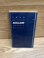 1990 Plymouth Acclaim Owners Manual User Guide