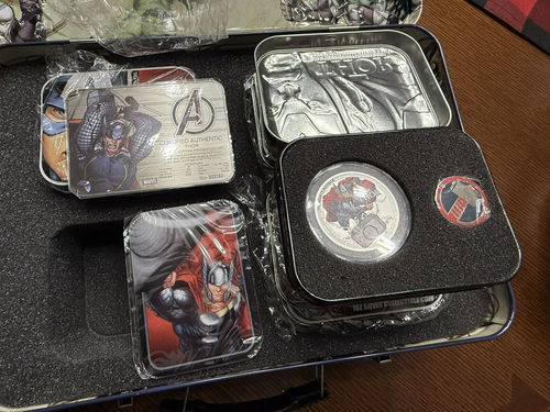 2014 1 oz. Fine Silver 4-Coin Set – Marvel Avengers – Mintage: 3,500 - Picture 12 of 14