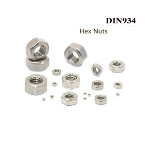 304 A2 Stainless Steel Hex Nuts M1.6 M2 M2.5 M3 M4 M5 M6 M8 M10 Full Nuts DIN934 304 A2 Stainless Steel Hex Nuts M1.6 M2 M2.5 M3 M4 M5 M6 M8 M10 Full Nuts DIN934