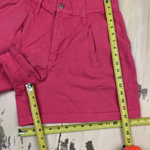 GITANO - Vtg 80s-90s Pink Pleated High Waist Mom Jean Shorts, Womens 16 30 Waist - Picture 10 of 10