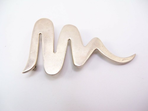 Vintage Mexican Sterling Silver Snake Serpent Pin Brooch Marked Mexico 925 TO JS - Picture 2 of 4