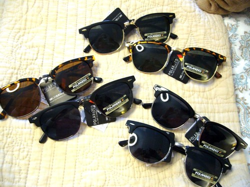 Gafas de sol polarizadas para hombre conjuntos de 2 pares años 80 aspecto retro gafas de sol para mujer P-WF13 - Imagen 2 de 11