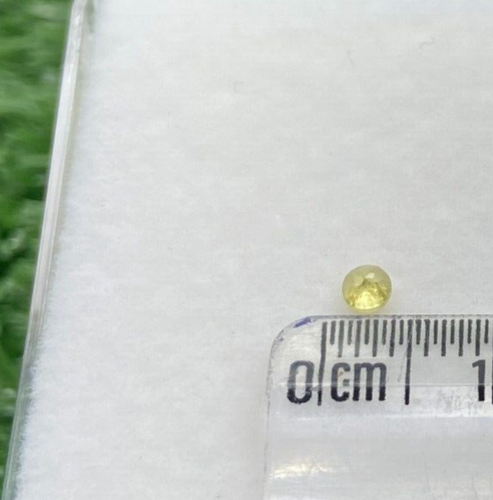 Fancy Natural Diamond 0.14tcw Yellow Round Tambulicut For Gift - Picture 7 of 15