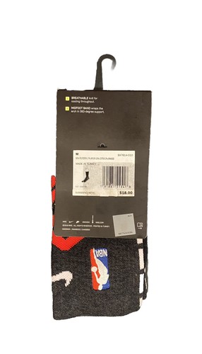 Nike Elite Portland Trail Blazers Crew Socks 1 Pair Men 6-8 W 6-10 Black Red NBA - Picture 5 of 9