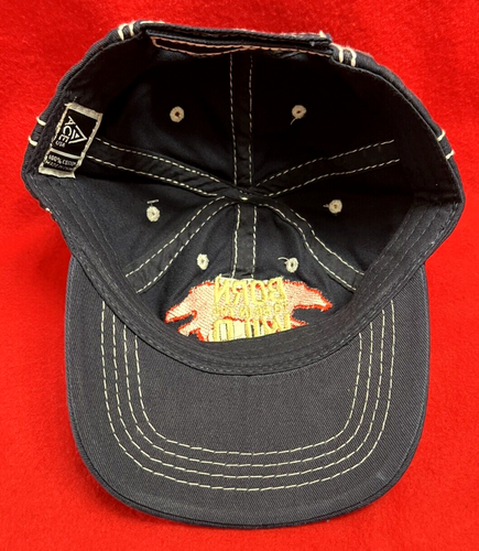 New w/Tags Distressed Navy Youth Born To Be In The Wild Bozeman MT Ace Hat Cap - Picture 11 of 13