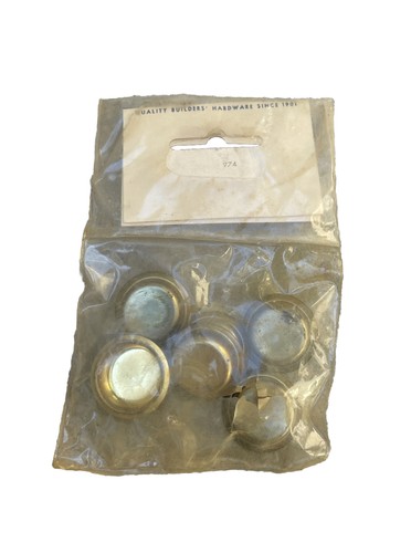 National Sterling Illinois Closet Door Pull 6-Pack, ¼ in deep x 1 in Dia. Brass - Picture 2 of 2