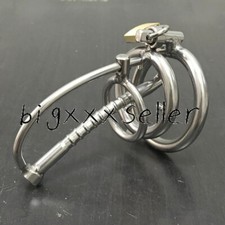 Stainless Steel Male Chastity Cage Device for Men Metal Lock Belt Restraint CC26