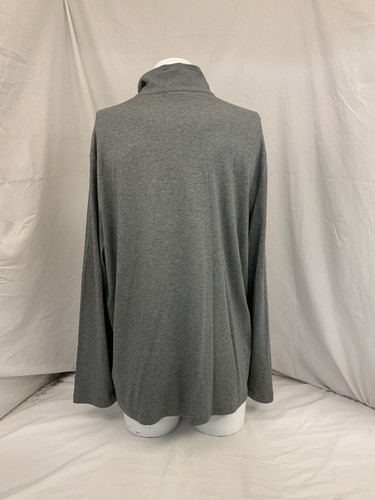 Michael Kors Sweater XXL Gray 1/4 Zip 100% Cotton Long Sleeve YGI RE3106 - Picture 5 of 12
