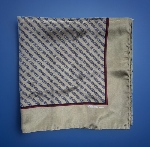 Cravate + Foulard 100% Soie Celine Paris 100% Silk Tie + Scarf / Vintage Retro - Foto 11 di 16