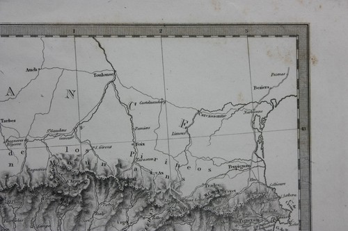 SPAIN II ESPANA, CATALONIA, ARAGON, NAVARRE, original antique map, SDUK, 1844 - Bild 6 von 6