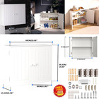 Bathroom Wall Cabinet for Kitchen Bathroom Storage Cabinet Unit Double Doors