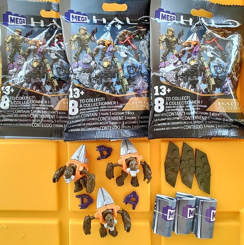 LOT X3 Mega Halo Universe Serie 3 Blind Bags 3 GRUNTS SEALED - Bild 1 von 10