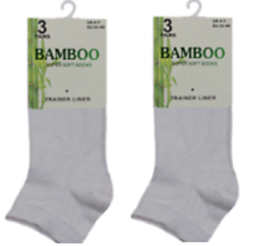 New Ladies Bamboo Extra Fine Super Soft Anti Bacterial Trainer Ankle Socks - Picture 4 of 4