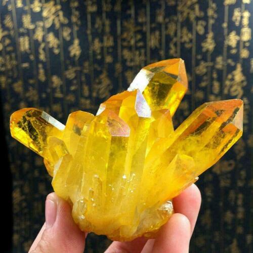 Naturalny cytrynowy kryształ kwarcowy klaster kamień szlachetny okaz leczniczy d d gut - Zdjęcie 1 z 11