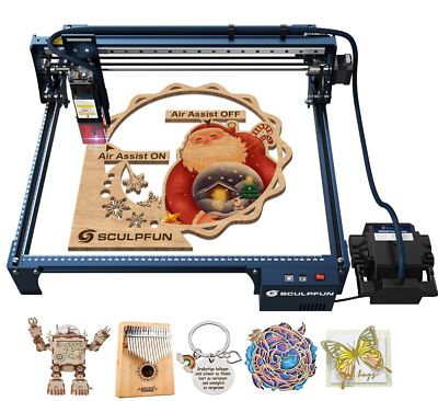 SCULPFUN S30 5W CNC Laser Engraver with Air-assist Kit Replaceable Lens Y8R1