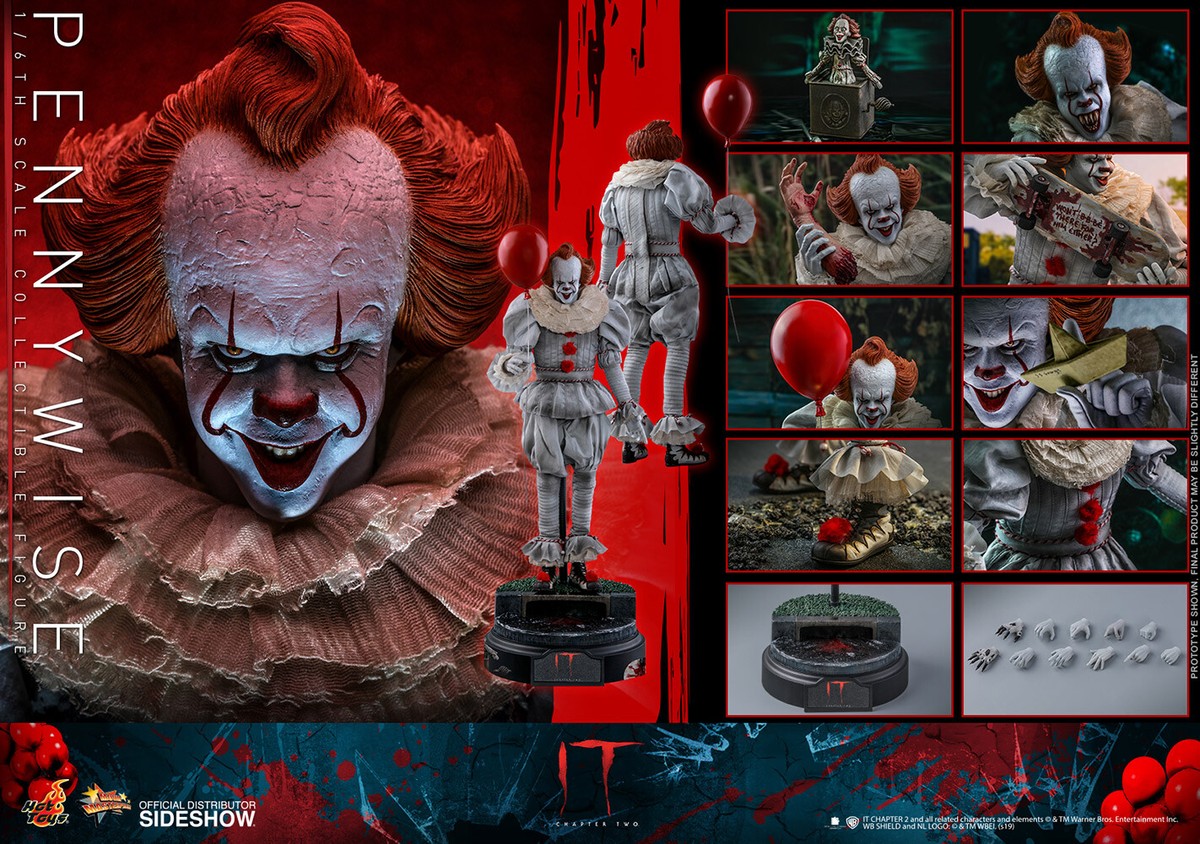 ホットトイズ hottoys 1/6 ペニーワイズ pennywise 1/6 Scale IT Pennywise Action Figure Hot Toys 904949 MMS555