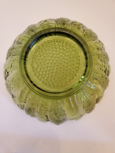 Vintage Indiana Glass Green Sunflower Bowl - Foto 6 di 6