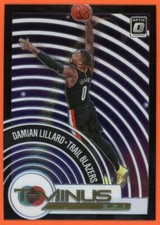2020-21 Donruss Optic T-Minus Damian Lillard Portland Trail Blazers #14 Insert