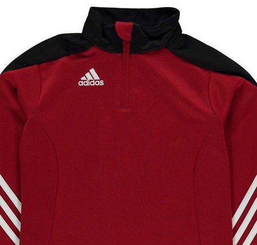 adidas Sere 14 Red/Black Zip Top Junior Boys New (Sizes From 5-13 Yrs) - Picture 2 of 4