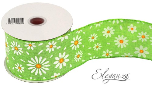 Easter Spring Summer Ribbon Wired Edge Ribbon 63mm wide 1 to 9.1m long Sunflower - Picture 45 of 51