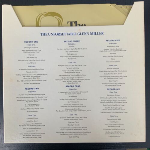 THE UNFORGETTABLE GLENN MILLER-1968 RCA CUSTOM 6 VINYL BOX SET-COLLECTOR'S ED - Picture 2 of 3