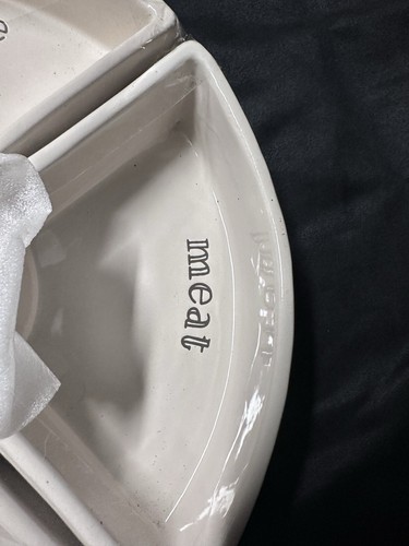 Mud Pie SIX-PIECE HORS D'OEUVRES TRAY , In Great Used Condition! Ready To Serve - Picture 6 of 14