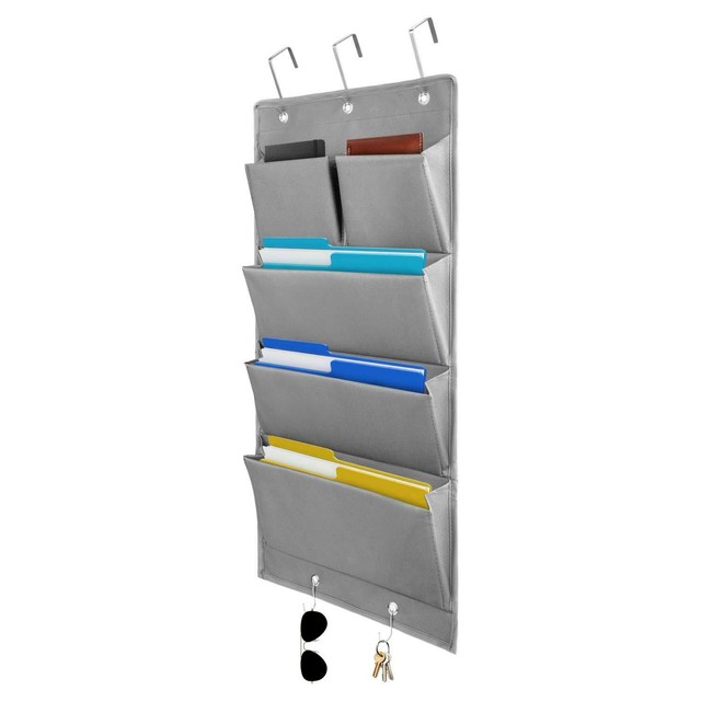 Hanging Wall Organizer Hangs Over The Door For Storage Of Files Hanging Wall Organizer Hangs Over The