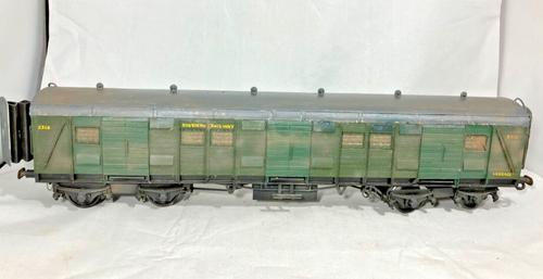 Scratch built wooden luggage van SR GREEN NO.2319 O Gauge 7mm. Used. Weathered - Picture 2 of 10