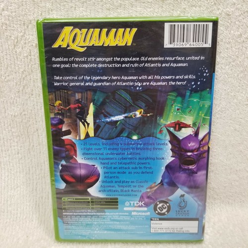 Factory Sealed! AQUAMAN (XBOX, 2003) Authentic Original! - Picture 12 of 12